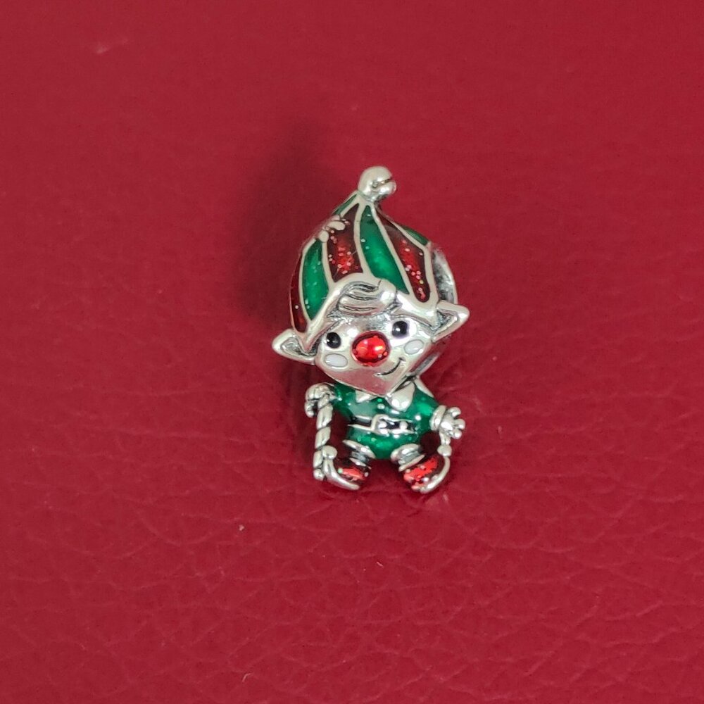 Moveable Elf Charm Sterling Silver